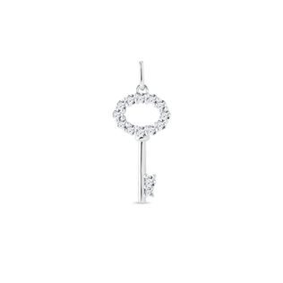 SCHLÜSSELANHÄNGER AUS WEISSGOLD MIT DIAMANTEN - ANHÄNGER - KETTEN