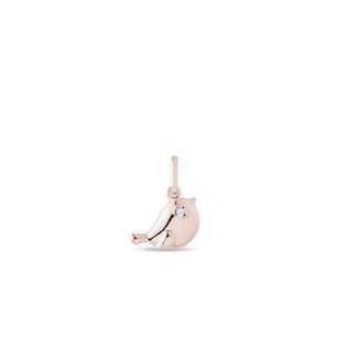 VOGELANHÄNGER AUS ROSÉGOLD MIT DIAMANT - ANHÄNGER - KETTEN