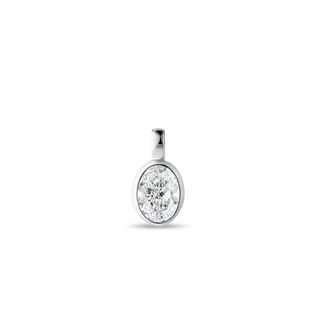 ANHÄNGER MIT 0,69 CT OVALEM LABORDIAMANT IN WEISSGOLD - MAGNETISCHE HALSKETTEN - KETTEN