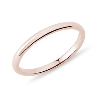 SIMPLE ROSE GOLD BAND WITH A HIGH-GLOSS FINISH - WOMEN'S WEDDING RINGS - WEDDING RINGS