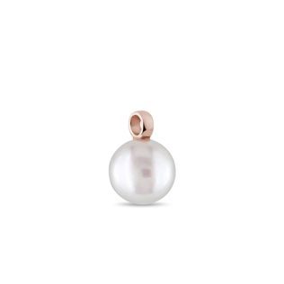 ANHÄNGER MIT RUNDER SÜSSWASSERPERLE IN 14-KARÄTIGEM ROSÉGOLD - MAGNETISCHE HALSKETTEN - KETTEN