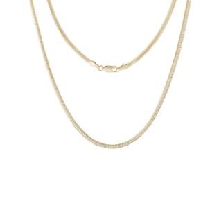 ZLATÝ ŘETÍZEK FLAT SNAKE V DÉLCE 45 CM - ZLATÉ ŘETÍZKY - NÁHRDELNÍKY