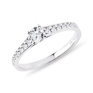 BRILLIANT RING IN WHITE 14K WHITE GOLD - DIAMOND ENGAGEMENT RINGS - ENGAGEMENT RINGS