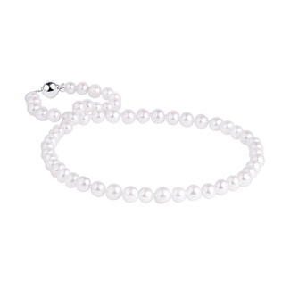 Necklace with Akoya Pearls in White Gold