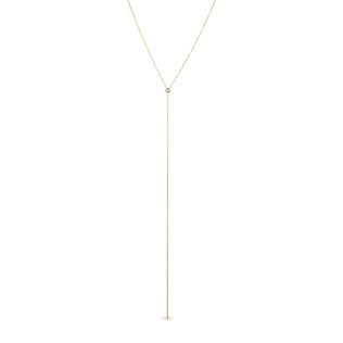 BEZEL-SET DIAMOND NECKLACE IN YELLOW GOLD - DIAMOND NECKLACES - NECKLACES