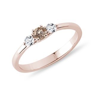 ZWEIFARBIGER DIAMANTRING IN ROSÉGOLD - VERLOBUNGSRINGE MIT FARBIGEN DIAMANTEN - VERLOBUNGSRINGE