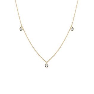 BEZELED DIAMOND NECKLACE IN GOLD - DIAMOND NECKLACES - NECKLACES