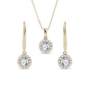 DIAMOND JEWELRY SET IN 14K YELLOW GOLD - DIAMOND SETS - FINE JEWELRY