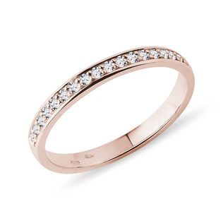 Half-Eternity Wedding Ring in Rose Gold