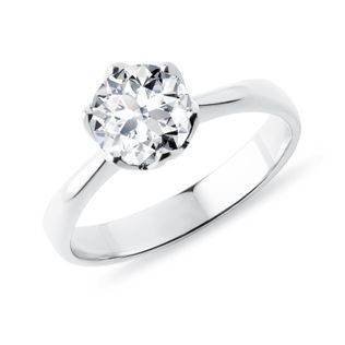 WEISSGOLDENER VERLOBUNGSRING MIT 1 CT DIAMANT - VERLOBUNGSRINGE MIT BRILLANT - VERLOBUNGSRINGE