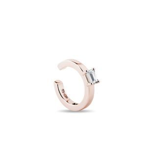 EAR CUFF MIT DIAMANTEN IN 14KT ROSÉGOLD - EINZELNE OHRRINGE - OHRRINGE