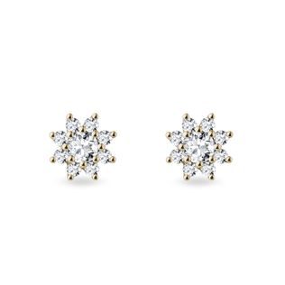 DIAMOND EARRINGS IN YELLOW GOLD - DIAMOND EARRINGS - EARRINGS