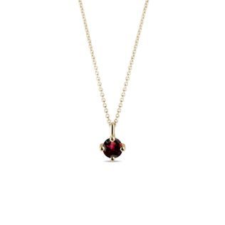 FINE GARNET NECKLACE IN GOLD - GARNET NECKLACES - NECKLACES