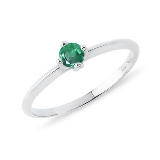 EMERALD RING IN WHITE GOLD - EMERALD RINGS - RINGS
