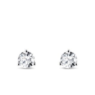LAB-GROWN DIAMOND STUD EARRINGS IN WHITE GOLD - DIAMOND STUD EARRINGS - EARRINGS