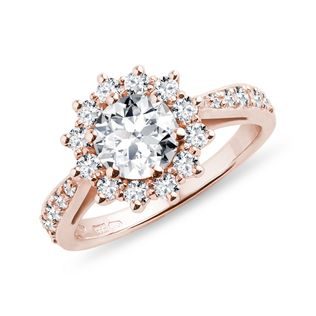 Luxuriöser Diamantring aus Roségold