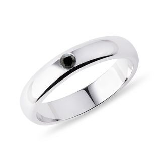 Men's black diamond ring