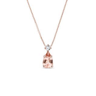 Pendant in Rose Gold with Morganite
