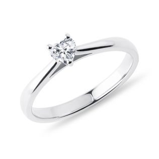 DIAMANTRING MIT HERZFORM IN WEISSGOLD - VERLOBUNGSRINGE DIAMANTEN - VERLOBUNGSRINGE