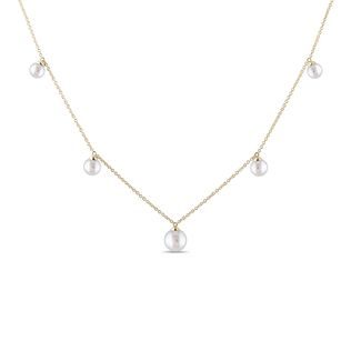 PEARL NECKLACE IN 14K YELLOW GOLD - PEARL NECKLACES - PEARL JEWELRY