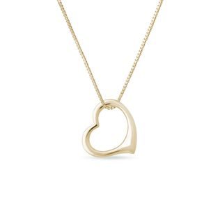 HEART GOLD PENDANT - YELLOW GOLD NECKLACES - NECKLACES