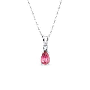 White Gold Necklace with Tourmaline