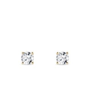BOUCLES D'OREILLES EN OR AVEC DIAMANTS - PUCES D'OREILLES EN DIAMANT - BOUCLES D'OREILLES