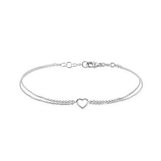 HERZARMBAND AUS 14KT WEISSGOLD - ARMBÄNDER MIT DIAMANTEN - ARMBÄNDER