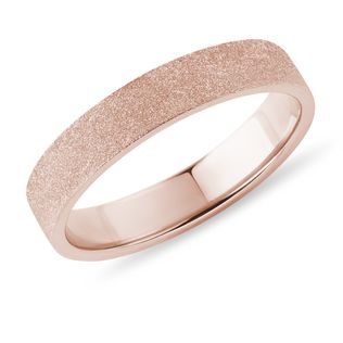 MEN'S MATTE WEDDING RING IN ROSE GOLD - RINGS FOR HIM - WEDDING RINGS