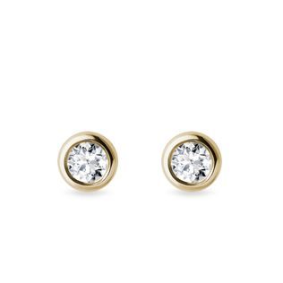 GOLDSTEIN- LÜNETTE 3,5 MM DIAMANTEN - OHRSTECKER DIAMANT - OHRRINGE