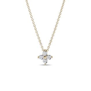 COLLIER MODERNE D'OR BLANC AVEC DIAMANT - COLLIERS AVEC DIAMANTS - COLLIERS