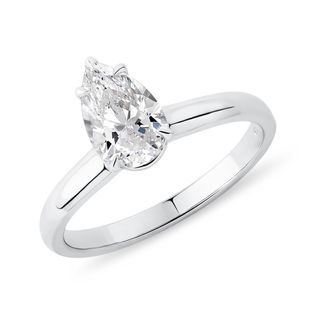 RING MIT LG-DIAMANTTROPFEN IN WEISSGOLD - RINGE MIT LAB GROWN DIAMANTEN - VERLOBUNGSRINGE