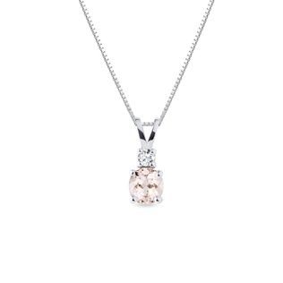 White Gold Necklace with Morganite