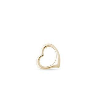 SHINY HEART PENDANT IN 14K YELLOW GOLD - PENDANTS - NECKLACES