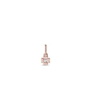 BLUMENANHÄNGER MIT DIAMANT IN ROSÉGOLD - KINDER ANHÄNGER - KETTEN
