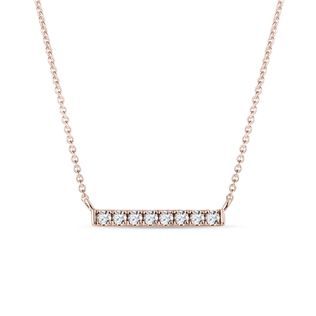 COLLIER BARRETTE DIAMANT EN OR ROSE - COLLIERS AVEC DIAMANTS - COLLIERS