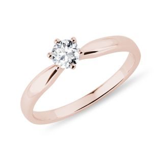 CLASSIC ENGAGEMENT RING IN 14K ROSE GOLD - BRILLIANT CUT DIAMOND ENGAGEMENT RINGS - ENGAGEMENT RINGS
