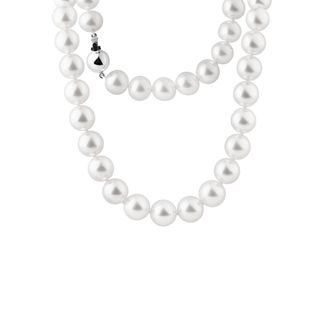 COLLIER EN OR BLANC AVEC PERLES DU PACIFIQUE SUD - COLLIERS DE PERLES - PERLES