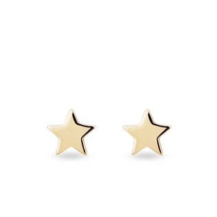 Star shaped earrings in gold