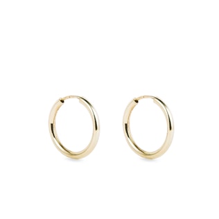 17 MM HOOP EARRINGS IN YELLOW GOLD - YELLOW GOLD EARRINGS - EARRINGS