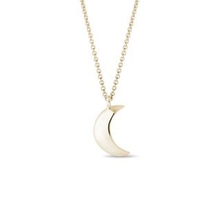 WISIOREK W KSZTAŁCIE PÓŁKSIĘŻYCA - NASZYJNIKI Z ŻÓŁTEGO ZŁOTA - NASZYJNIKI