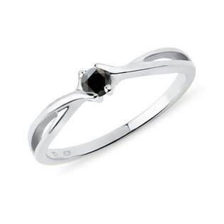 UNIQUE GOLD RING WITH BLACK DIAMOND - FANCY DIAMOND ENGAGEMENT RINGS - ENGAGEMENT RINGS