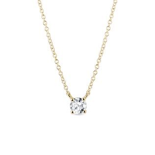 NECKLACE OF YELLOW GOLD WITH DIAMOND - DIAMOND NECKLACES - NECKLACES