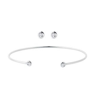 MINIMALISTISCHES DIAMANTSCHMUCKSET AUS WEISSGOLD - SCHMUCK SETS DIAMANT - SCHMUCK