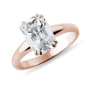 RING MIT 2 CT LABORDIAMANT IM OLD MINE SCHLIFF IN ROSÉGOLD - RINGE MIT LAB GROWN DIAMANTEN - VERLOBUNGSRINGE