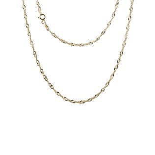 ŘETÍZEK TYPU SINGAPUR ZE 14K ZLATA V DÉLCE 45 CM - ZLATÉ ŘETÍZKY - NÁHRDELNÍKY
