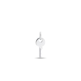 PENDENTIF CLÉ EN OR BLANC - PENDENTIFS - COLLIERS