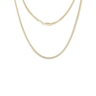 ŘETÍZEK FLAT SNAKE ZE ŽLUTÉHO 14K ZLATA V DÉLCE 42 CM - ZLATÉ ŘETÍZKY - NÁHRDELNÍKY