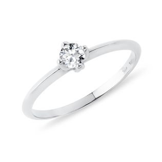 RING MIT 0,15 CT DIAMANT IN WEISSGOLD - VERLOBUNGSRINGE MIT BRILLANT - VERLOBUNGSRINGE