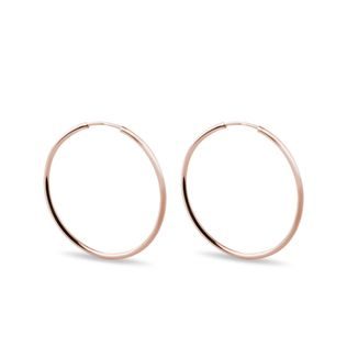 25 MM HOOP EARRINGS IN ROSE GOLD - ROSE GOLD EARRINGS - EARRINGS